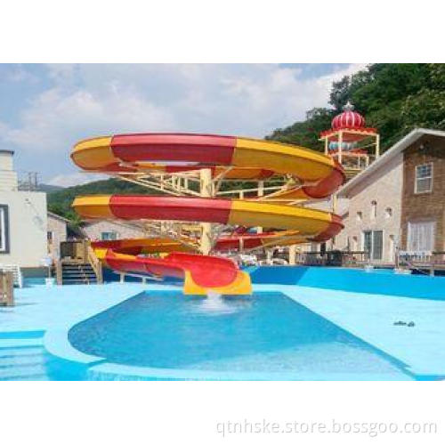Big Spiral Fiberglass Water Slides Open Flume Water Slide F